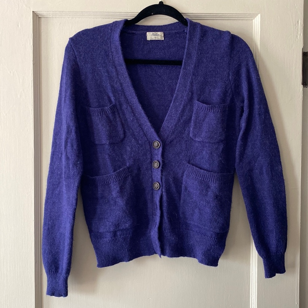 Blue cardigan